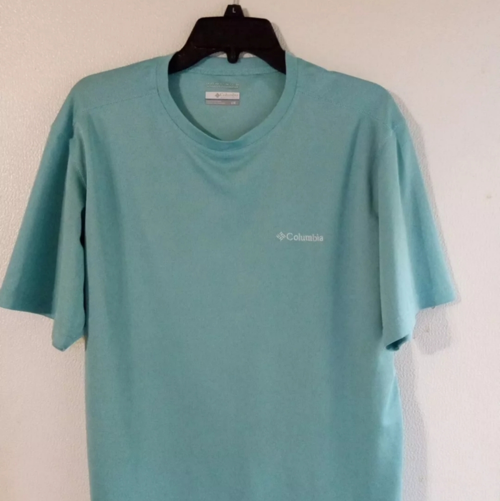 Columbia PFG Men's L Light Blue Graphic T-Shirt Short Sleeve Fishing Outdoor